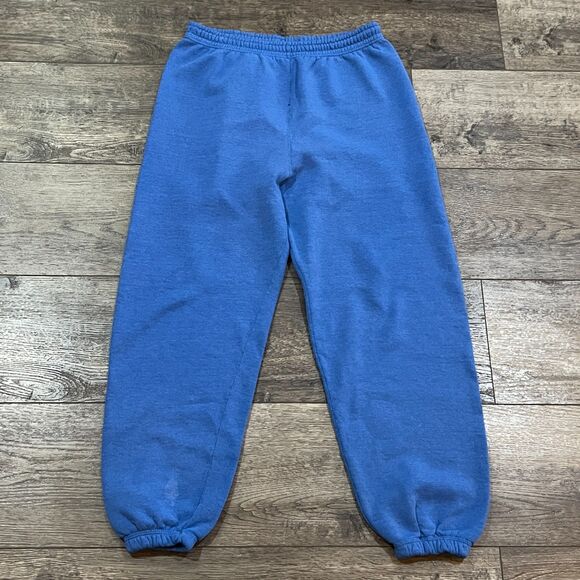 Vintage 90s Fruit of the Loom Blue Sweatpants Joggers Made in USA - Men's Large - Picture 1 of 6